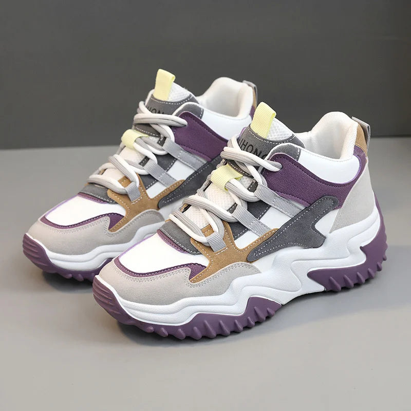Sneakers Women 2023 Autumn Slip Breathable Mesh Casual Shoes Woman Zpaxo PURPLE 40(Foot 25cm) CN