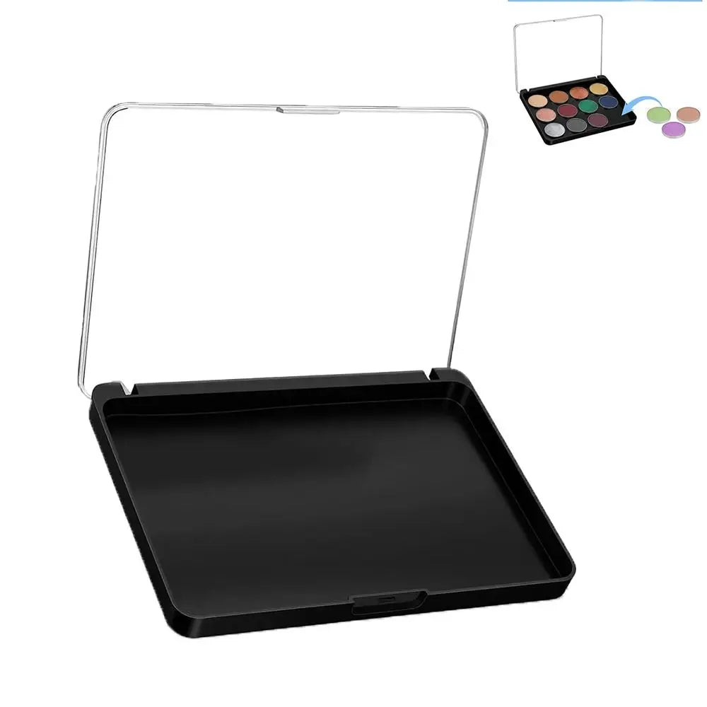 with Frosted Clear Top Magnetic Makeup Palette Plastic Black Empty Eyeshadow Palettes Lightweight Travel Storage Box Zpaxo Default Title