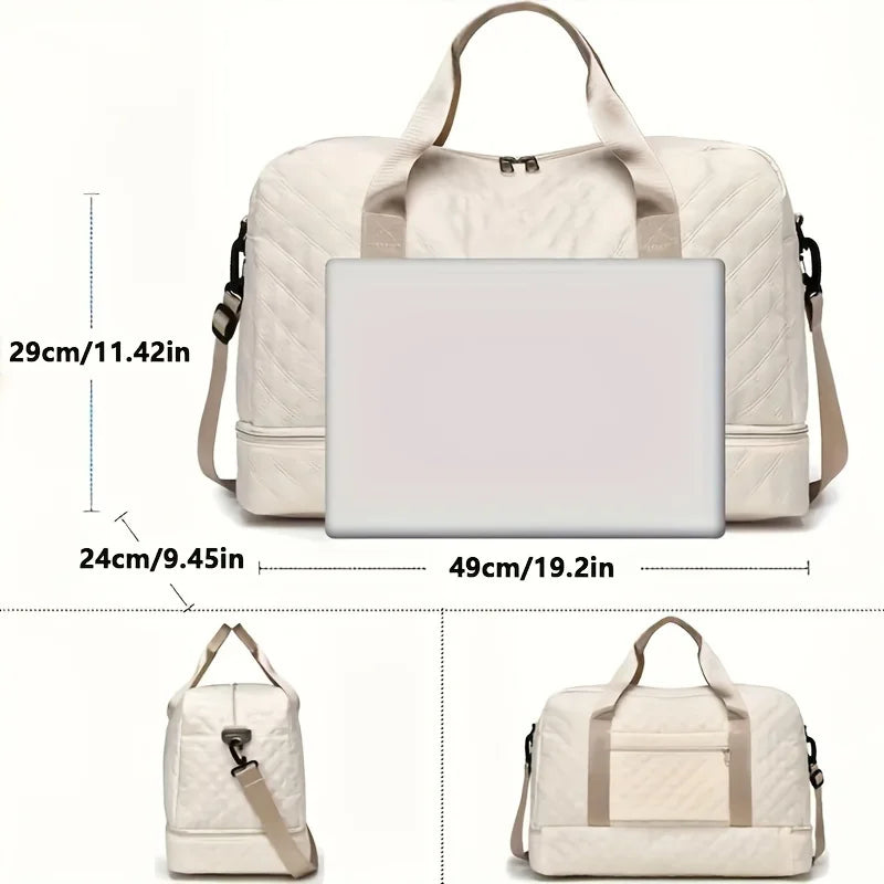 Oversized Duffel Bag Wet Dry Separation Waterproof Compartment Side
