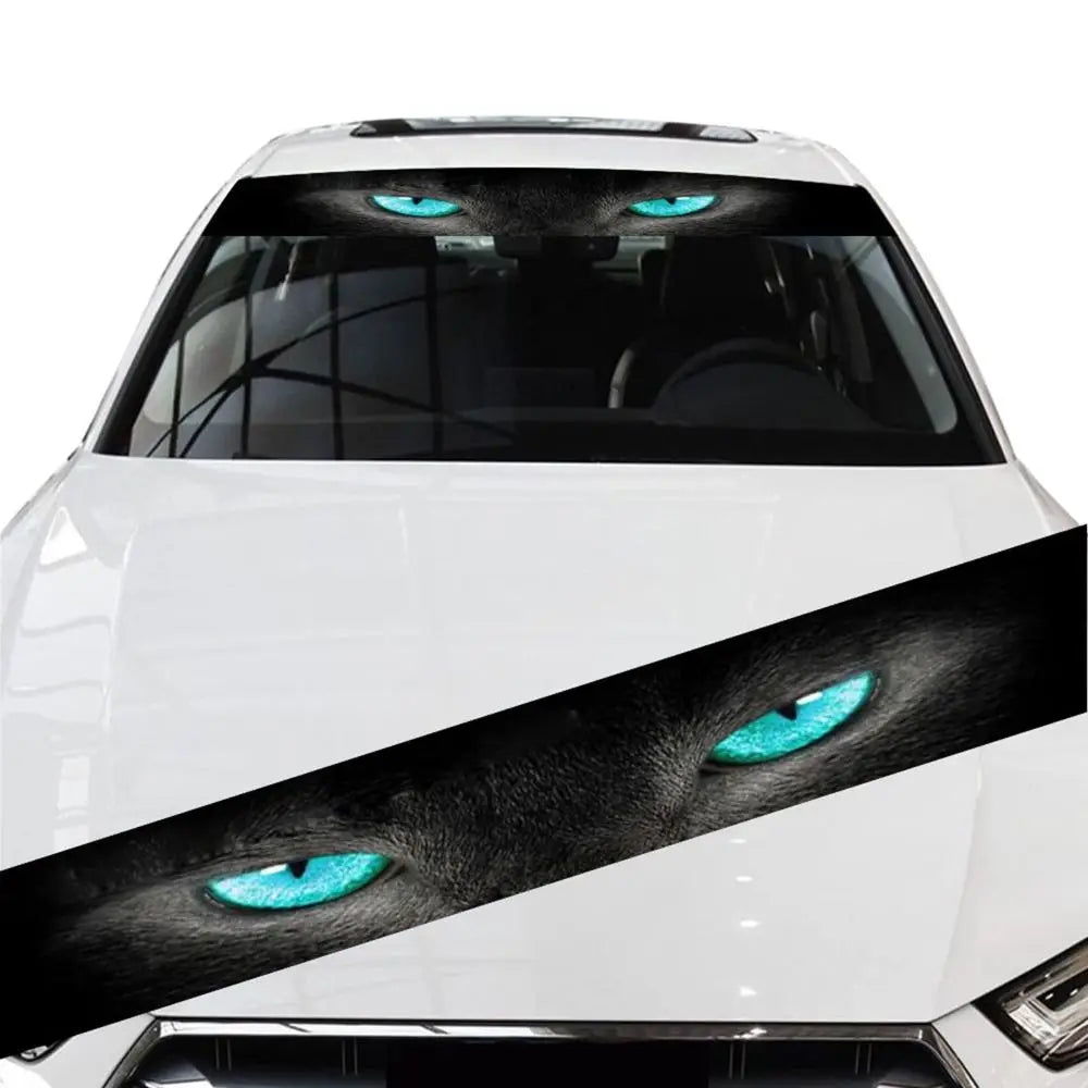 Car Front Windshield Stickers 3D Stereo Effect Window Sunscreen Auto Zpaxo