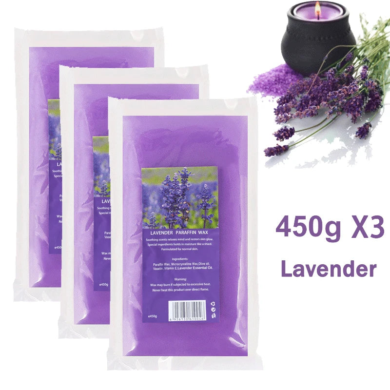 Paraffin Wax Hand & Foot Mask – Aloe Moisturizing SPA Peel-Off Paraffin Wax Mask Zpaxo 450gHW-LavenderX3
