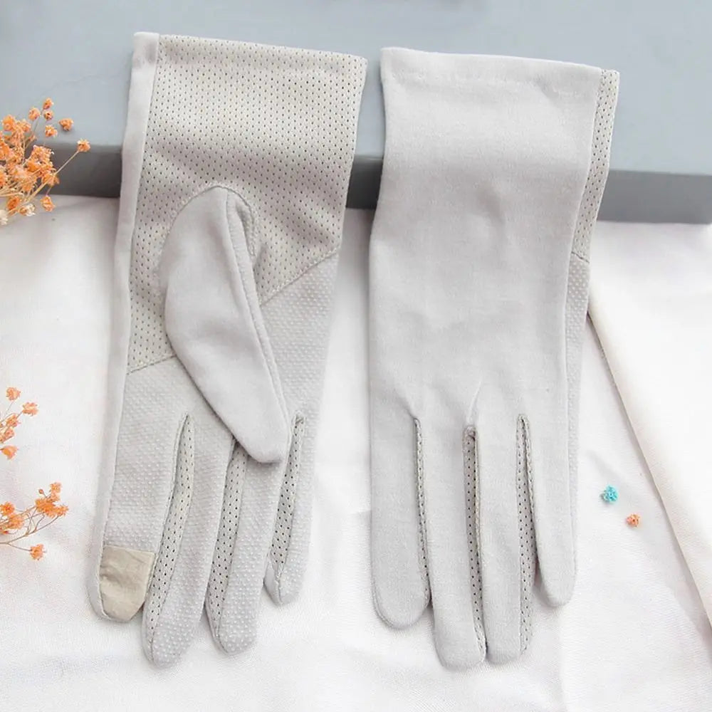 UV Protection Summer Sunscreen Gloves Touch Screen Breathable Anti-UV Mittens Slip Resistant Elastic Cycling Driving Gloves Zpaxo