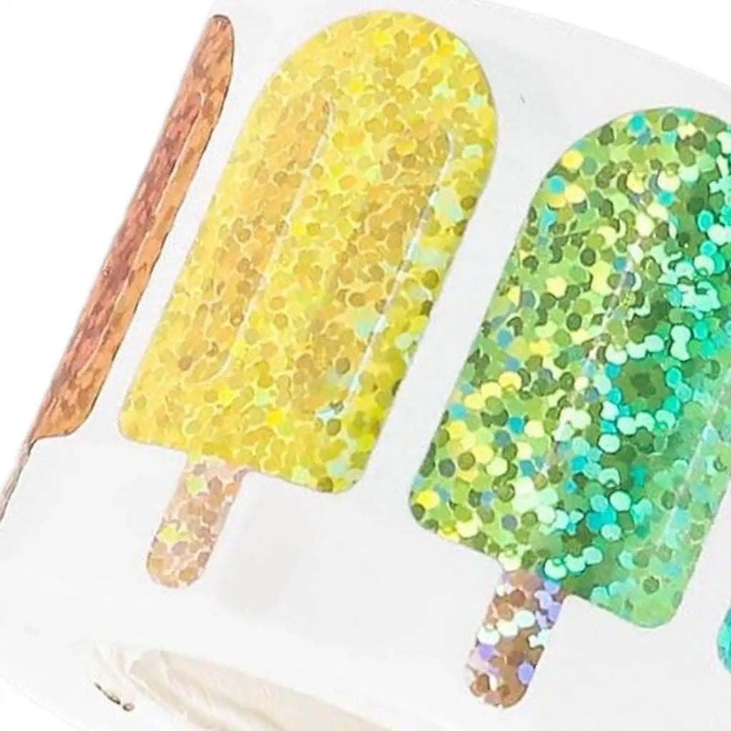 500Pcs Summer Popsicle Stickers – Self-Adhesive Party Decals Decorative Sticker Roll Zpaxo