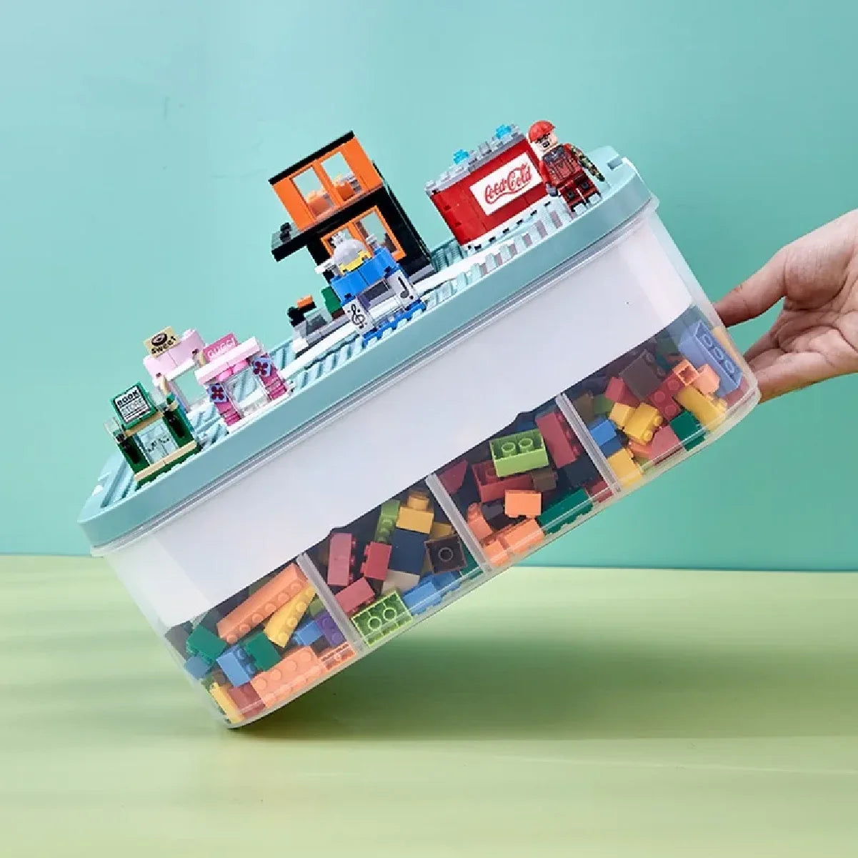 LEGO Block Sorting Storage Box – Divided Toy Organizer Bin Toy Storage Organizer Zpaxo