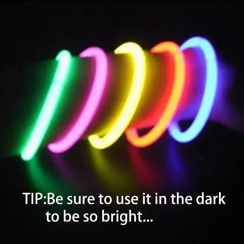 Fluorescent Glow Sticks Toys Bracelets Neon Lights Wedding Parties