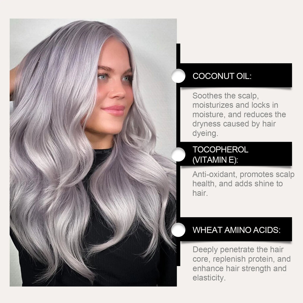 Silver Gray Hair Color Spray - Temporary Washable Hair Dye With Plant Extracts For Fashionable Looks & Nourished Hair Zpaxo