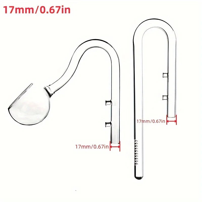 Borosilicate Glass Aquarium Inflow Outflow Pipe Fish Tank Filter Tube