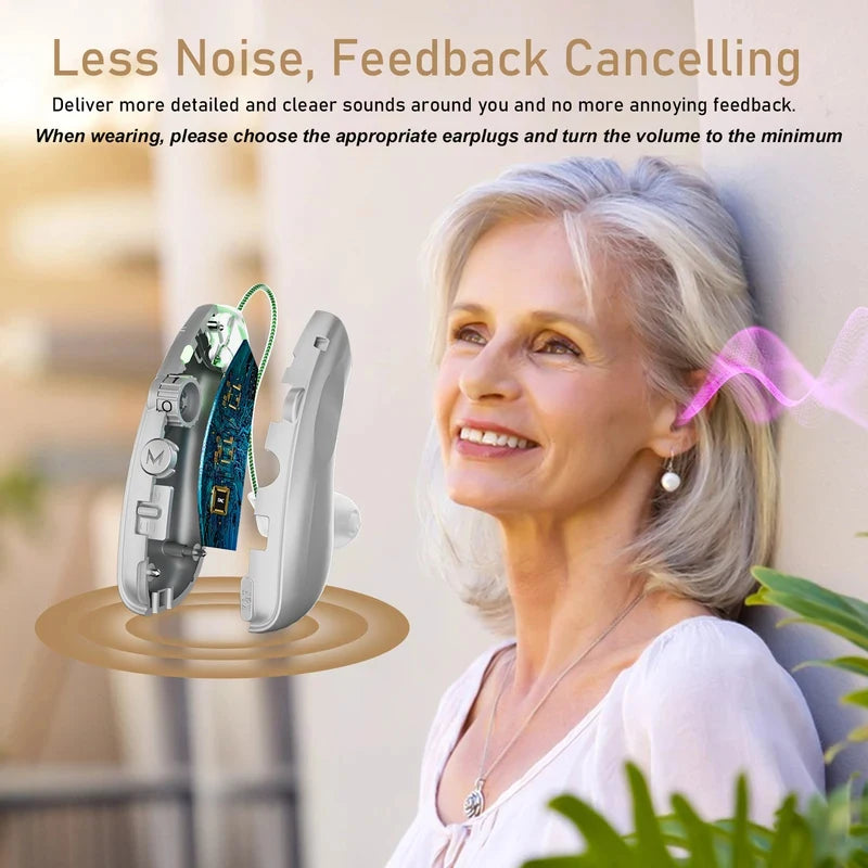 Hearing Amplifiers Earbud Invisible Long-lasting Charging Case
