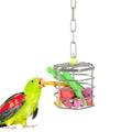 Stainless Steel Hanging Food Cage Pet Birds Parrots Squirrels Macaws