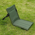 3-Position Adjustable Backrest Folding Floor Chair Storage Pocket