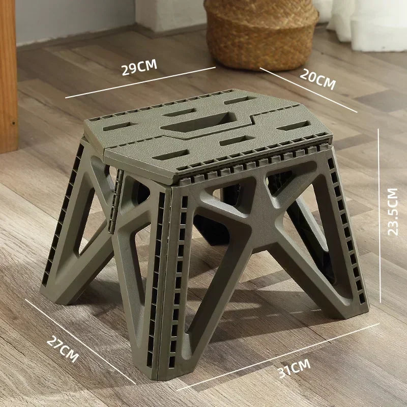 Portable Folding Stool Chair Multiple Uses Load Bearing Durable