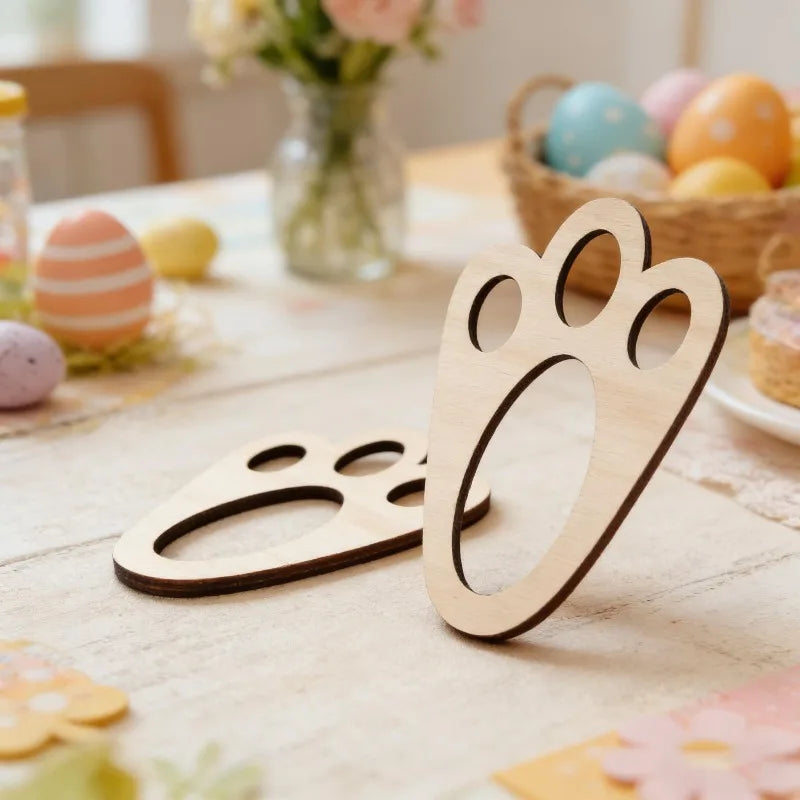 Reusable Bunny Paw Print Stencils Easter Footprint Plaques Egg Hunts