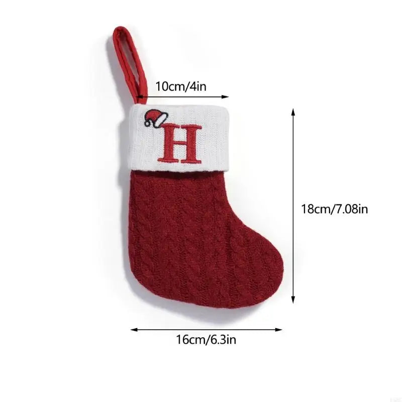 Holiday Knitted Christmas Letter Stocking Decorations Individualized