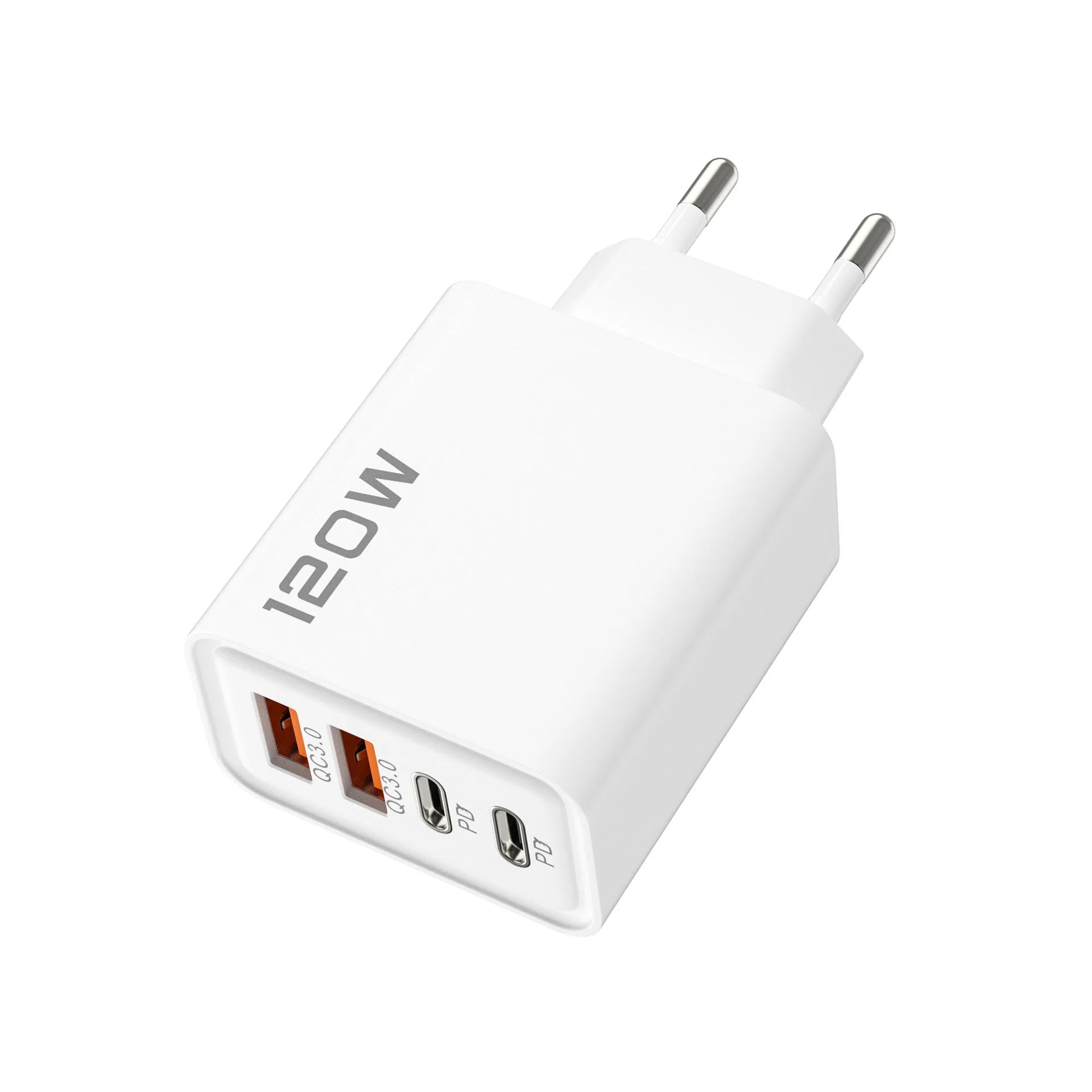 4 in 1 USB Fast Charger Total 120W PD Type C Charger Fast Charging USB Power Adapter For Universal USB electronic equipment Zpaxo EU White