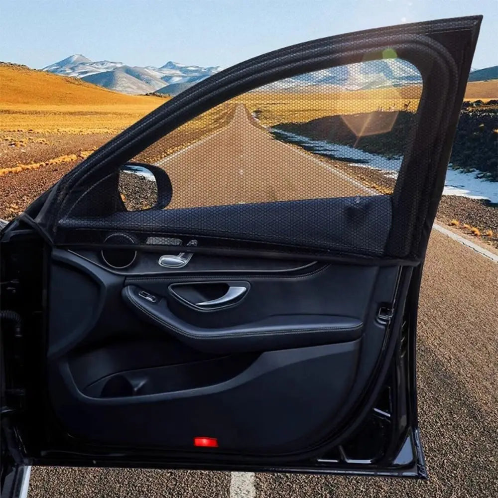 Block Sunlight Car Window Cover Mesh Flexible Sunshade Foldable Sun Zpaxo