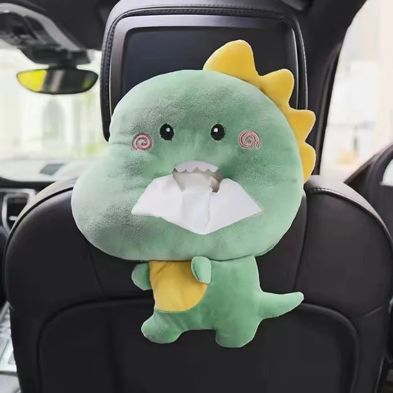 Cartoon Animals Car Paper Boxes Tissue Box Inner Armrest Sun Visor Zpaxo dinosaur