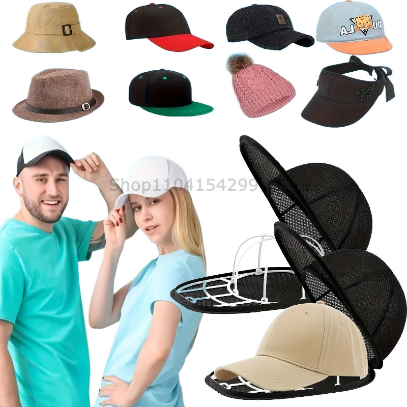 Hat Cleaner Cage for Washing Machine Hat Cleaner with Mesh Bag for Baseball Cap Non Deformed Machine Wash Protective Rack Zpaxo