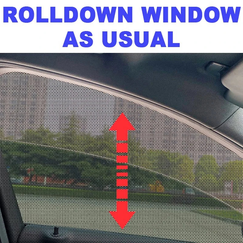 4-Pack Stretchy Mesh Car Window Sun Shades – UV & Heat Block