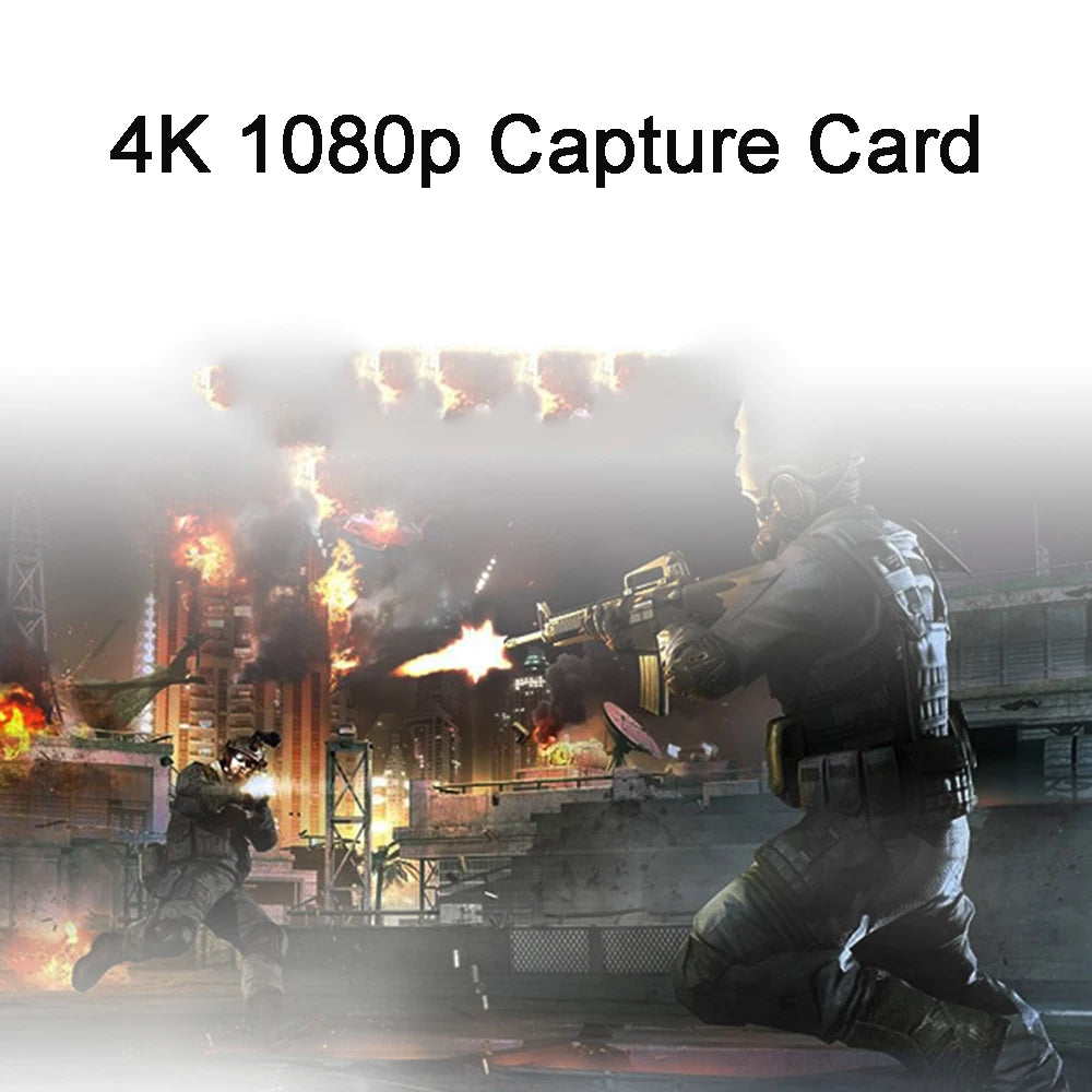 USB 2.0 4K HDMI-Compatible Video Capture Card Loop Out 1080P 60fps Video Grabber Recorder Box for PS4 Game Live Streaming Zpaxo