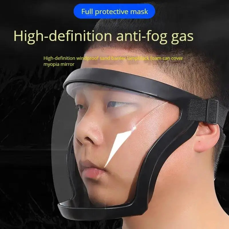 Full Face Shield Antifog Protection Cover Transparency Protective Mask With Filters For Motorcycle Cycling Dusting Mask Kitchen Zpaxo