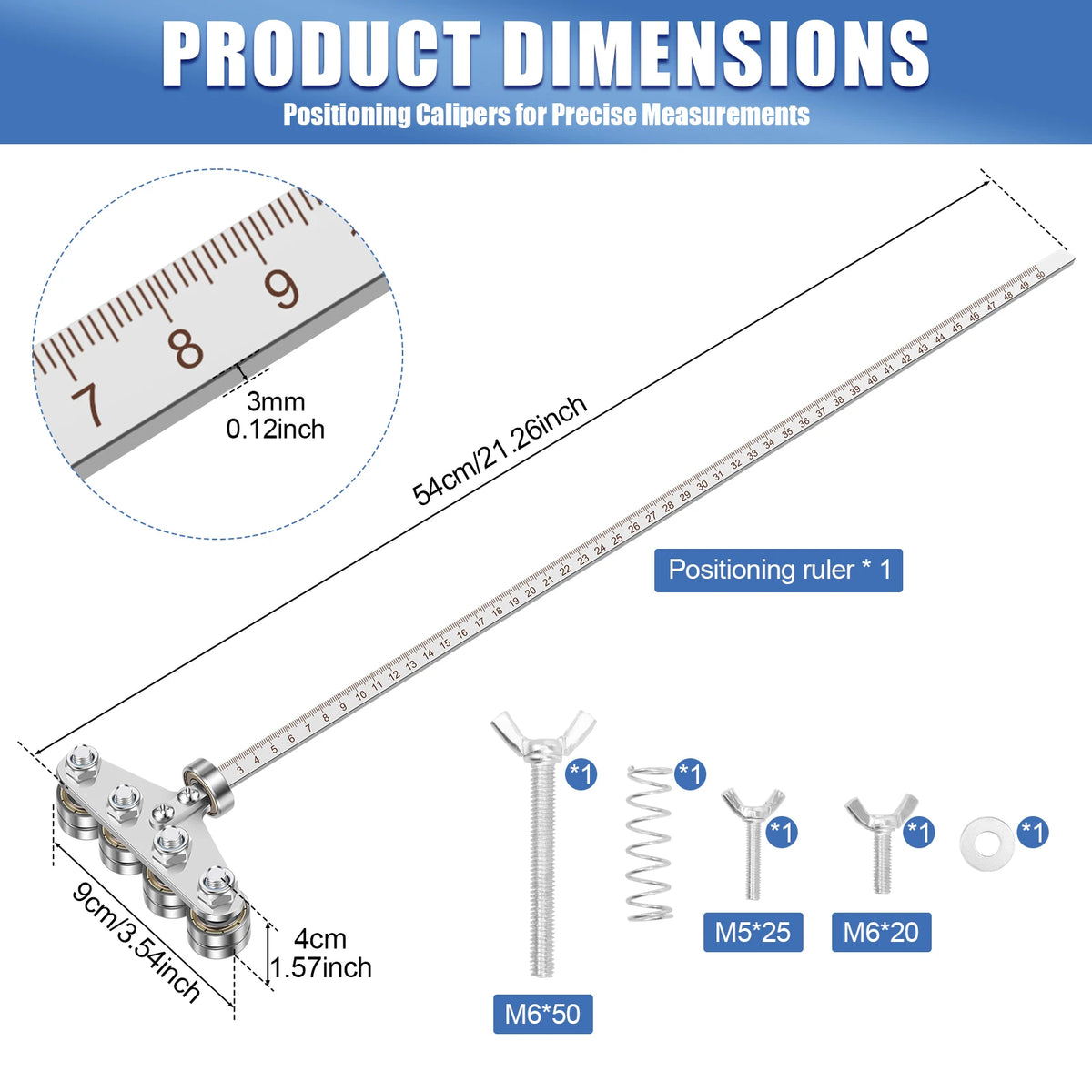 NEW Upgraded Circular Saw Guide Rail Positioning Calipers Stainless Steel Adjustable Precision Cutting Guide for WoodworkingDIY Zpaxo Standard model