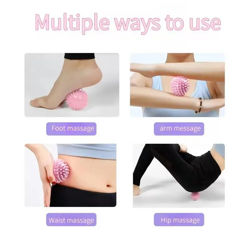 1pcs random Hedgehog Foot Massage Ball – PVC Spiky for Muscle Relaxation, Yoga & Fitness, Colorful Zpaxo