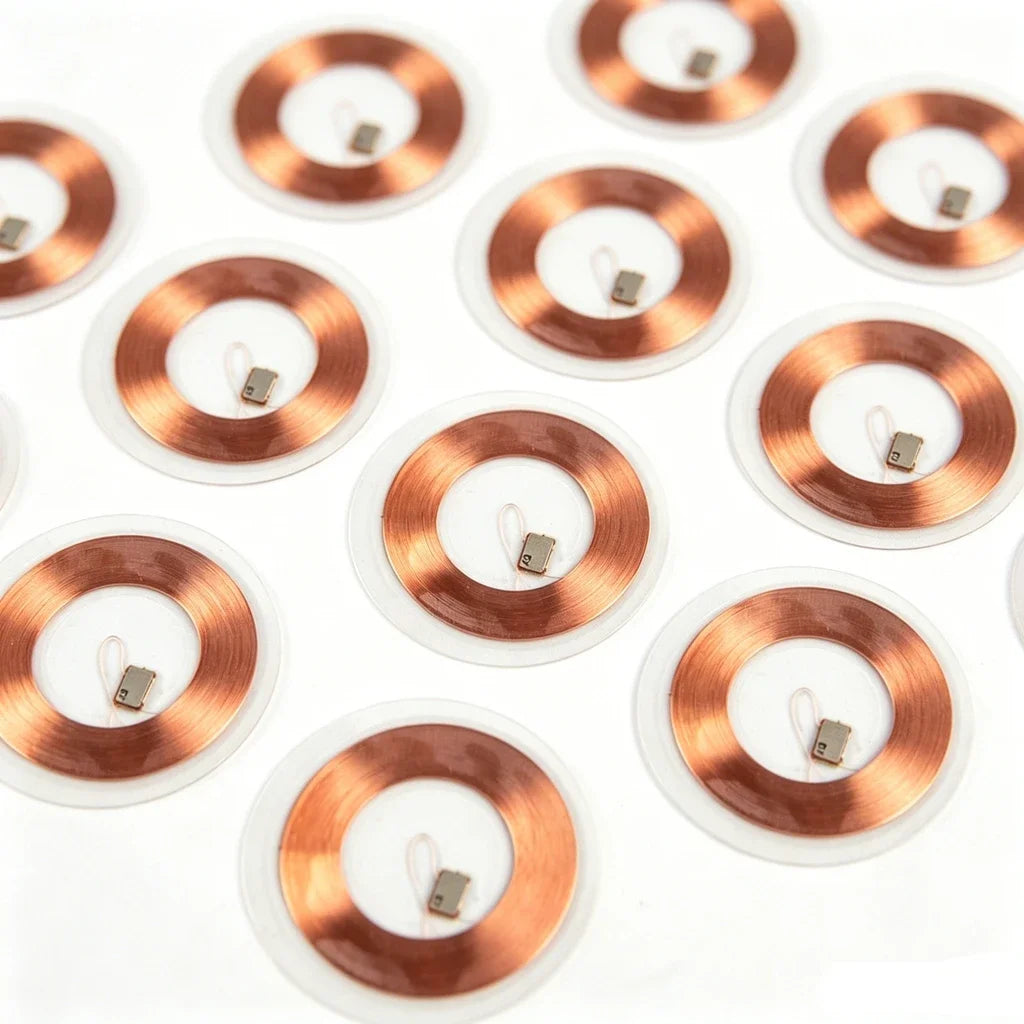 5/10Pcs 125KHz ID T5577 Writable Rewritable Copper Coil Coin Card Keyfob RFID Ultra-thin Cell Phone Access Card Zpaxo