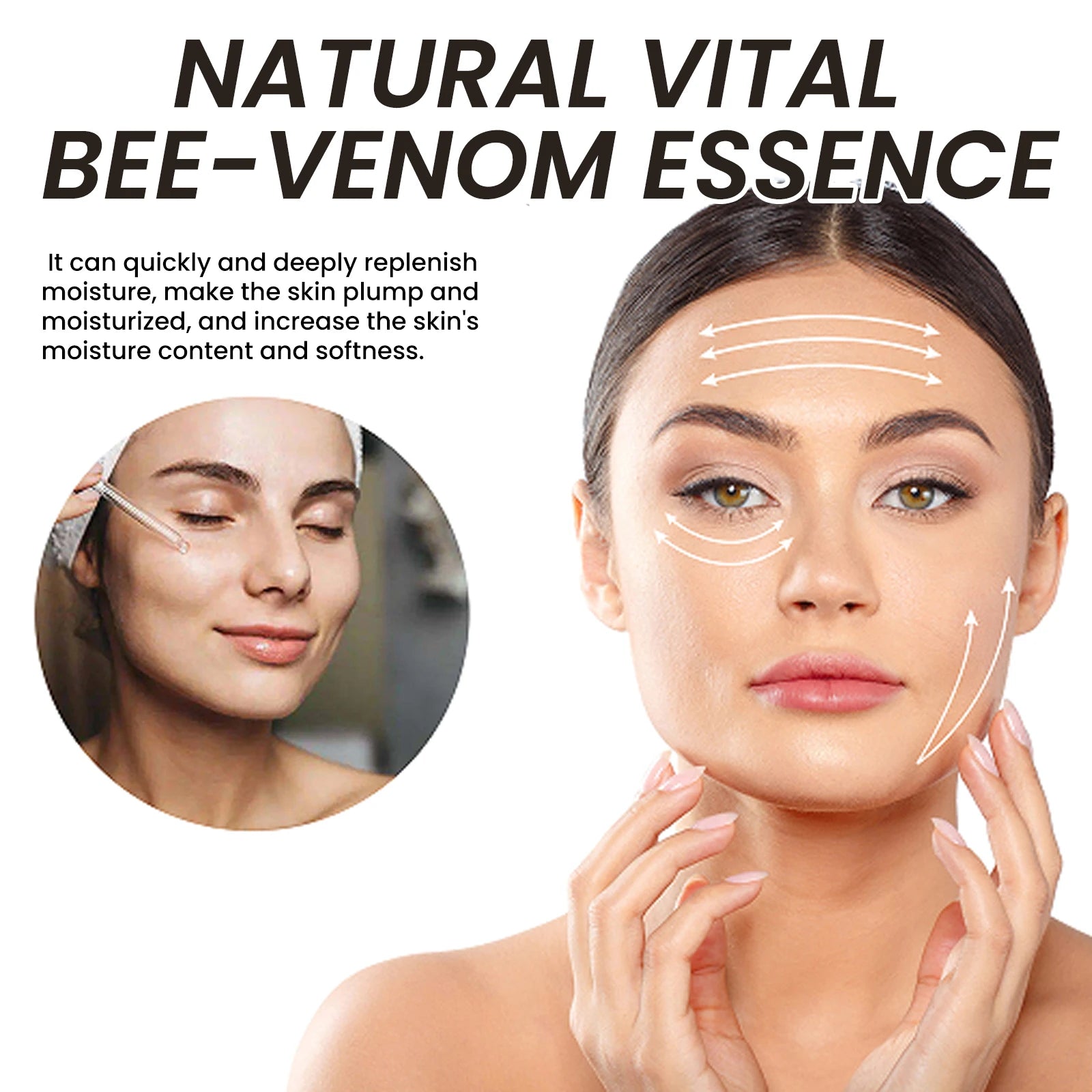 Anti Aging Face Serum with Bee Venom and Panthenol Firming Wrinkle Reducing Hydrating Essence for Youthful Glow Skin Care 15ml Zpaxo
