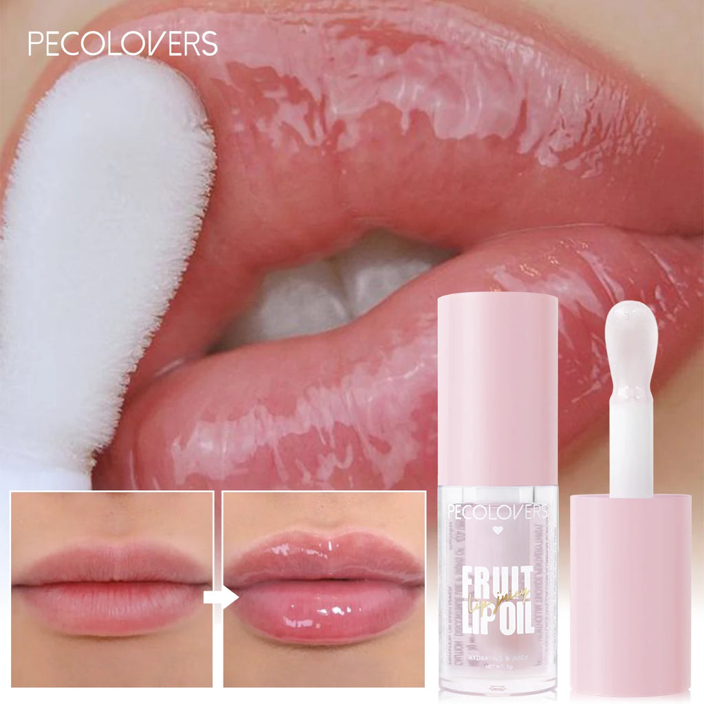 Fruit Mirror Water Lip Gloss Transparent Lip Oil Lasting Liquid Lipstick Clear Glitter Primer Hydrating Plump Lip Gloss Zpaxo