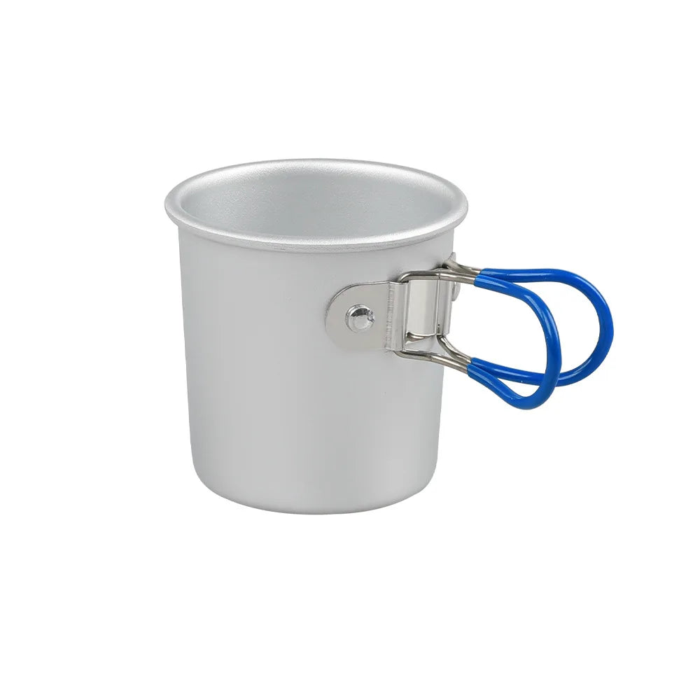 Hot 150ml Outdoor Camping Folding Aluminum Cup, Portable Coffee Mug, Aluminum Alloy Beer Cup, Camping Tea Cup Zpaxo 150ml blue