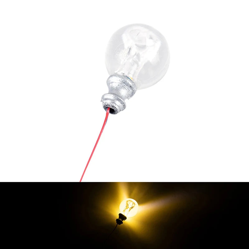 ▶Warm White Model Street Light 1:87 Scale Model Miniature Wall Lamp Posts LED Ceiling Lamps Lighting Dollhouse Decoration Zpaxo Yellow