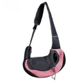Dog bag pet shoulder bag cat and dog outdoor portable crossbody bag small dog outdoor bag breathable mesh pet backpack Zpaxo Pink pet backpack small