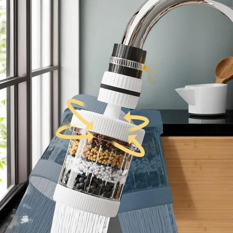 Kitchen Bathroom Shower Rotary Faucet Filter Foamer Universal Water Zpaxo