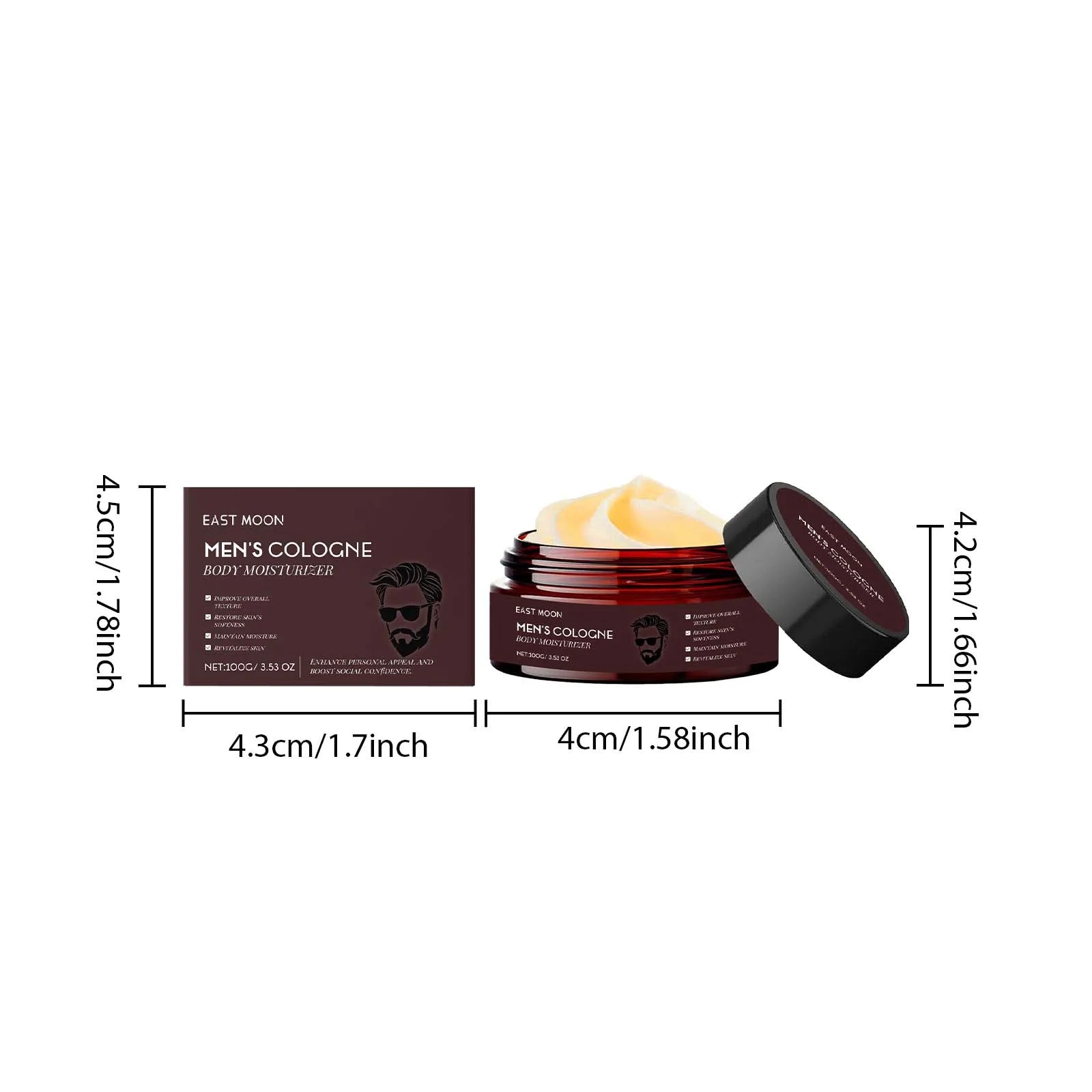 Men's Collagen Body Moisturizer – Woody Scented Body Lotion Men's Body Moisturizer Zpaxo 100g Boxed