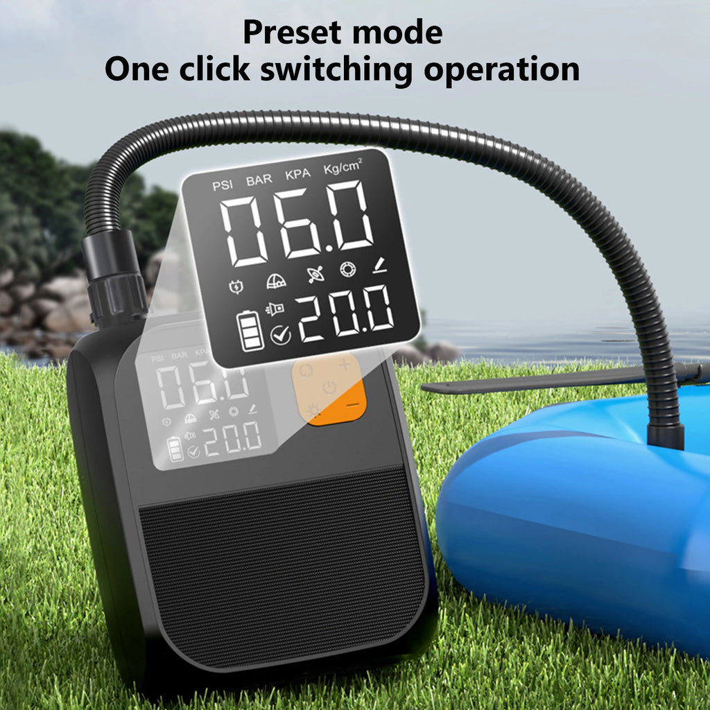 SUP Air Pump Rechargeable Electric Paddle Board 25PSI Portable