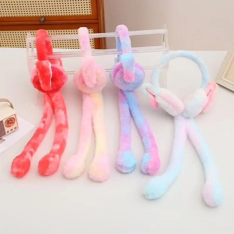 Soft Plush Rabbit Ears Ear Muffs Warm Fashionable Home Protections Zpaxo