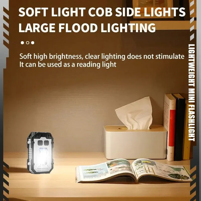 Magnetic COB LED Mini Keychain Flashlight – Rechargeable EDC Keychain Flashlight Zpaxo
