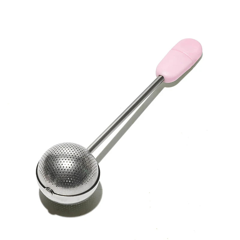 Portable Outdoor 304 Stainless Steel Rotating Tea Infuser With Tea Ball, Tea Strainer, And Filter Mesh; Coffee Grounds Filter Zpaxo C