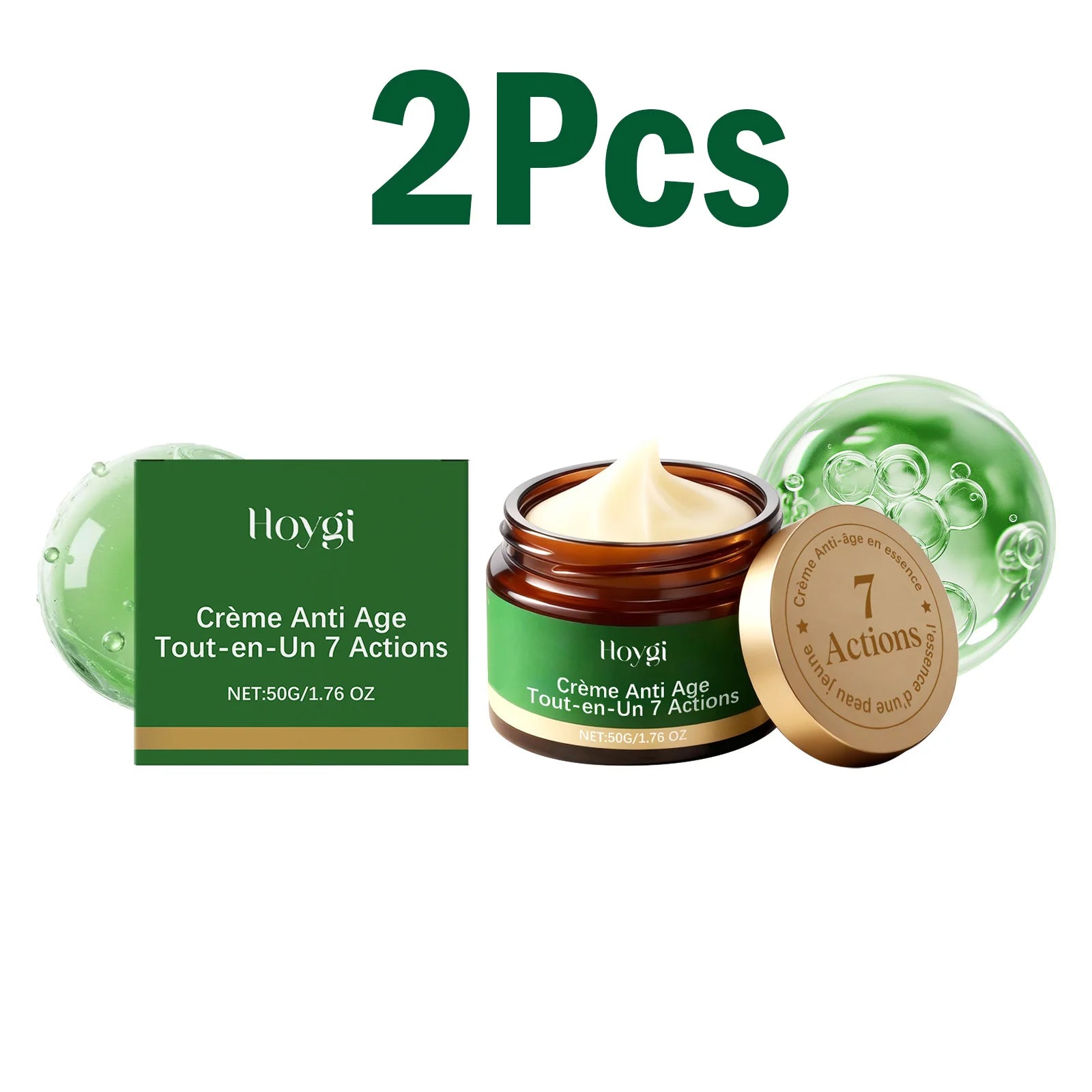 Hoygi 7-in-1 Anti-Aging Face Cream – Firm, Brighten & Hydrate Anti-Aging Face Cream Zpaxo 2 x 50g Boxed