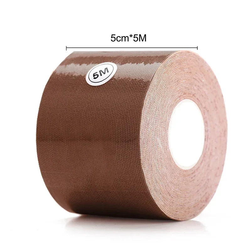 1 Roll 5M Women Breast Nipple Covers Push Up Bra Body Invisible Lift Zpaxo One Size coffee 5cm