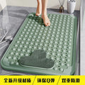 Non-Slip Shower Bath Mat with Massage Particles, Strong Suction Cup Bathroom Floor Mat, Quick Drain Waterproof Safety Mat for Sh Zpaxo 400MMx700MM green