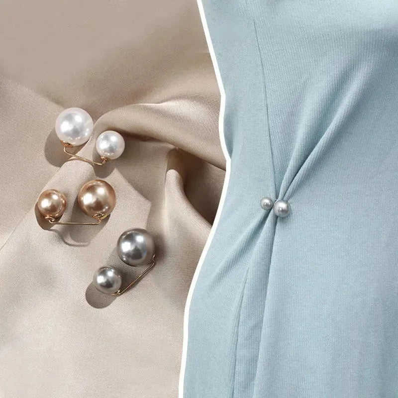 Pearl Non-Slip Safety Pin Brooch Set – Scarf & Dress Fastener