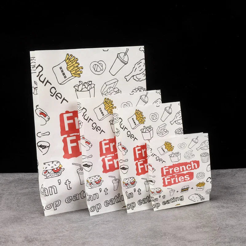 50/100Pcs Disposable French Fries Box Food Fried Chicken Packaging Box Party Supplies Food For Kids Birthday Tray Zpaxo