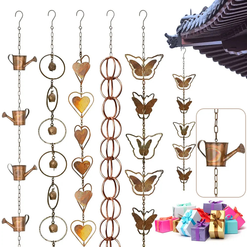 Metal Drainage Rainwater Chain Multifunction Decorative Downspout