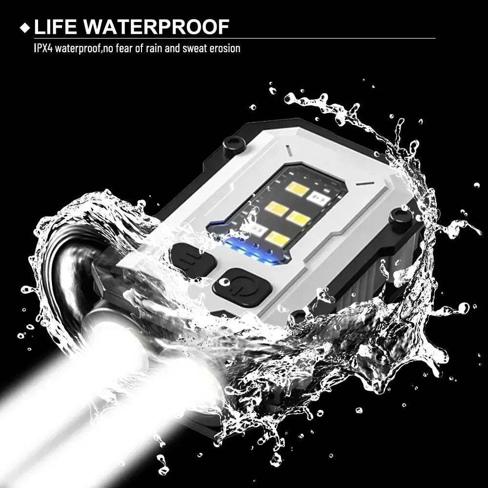 Mini Rechargeable LED Flashlight – 8 Modes, Magnetic & COB Light