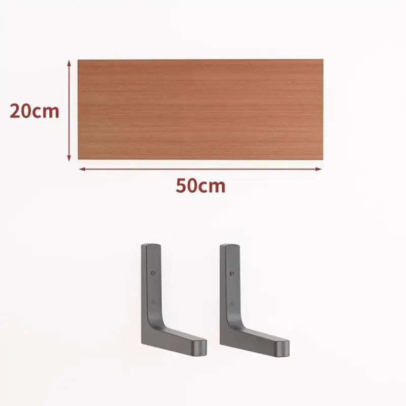 Wall Shelves Floating Wood Water Resistant-space Saving Storage Zpaxo Wood 20X50CM