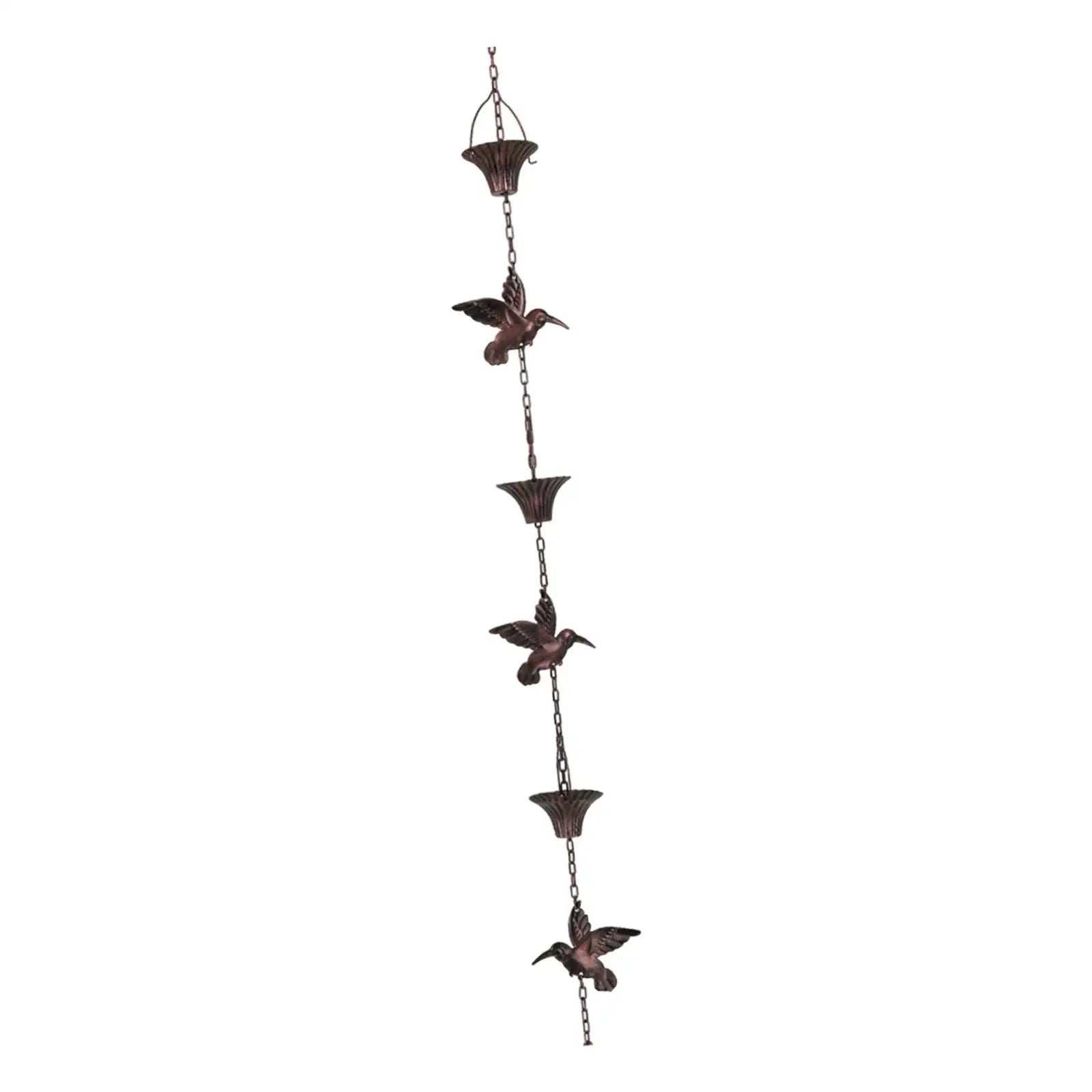 Rain Chain Decor Functional Simple Suspension Mounting Metal Hanging Zpaxo Bronze