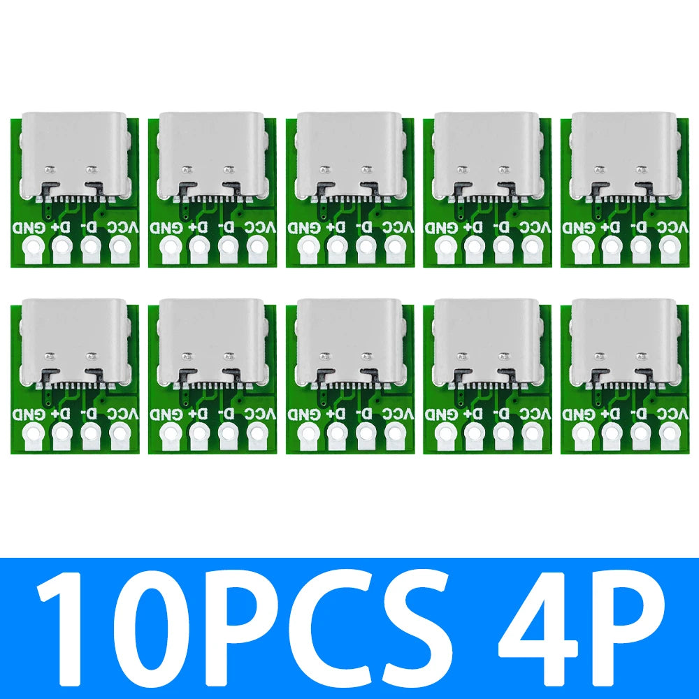 1 5 USB 3 C 16 Pin Test PCB Adapter Connector Socket Data Cable Zpaxo 10PCS 4P