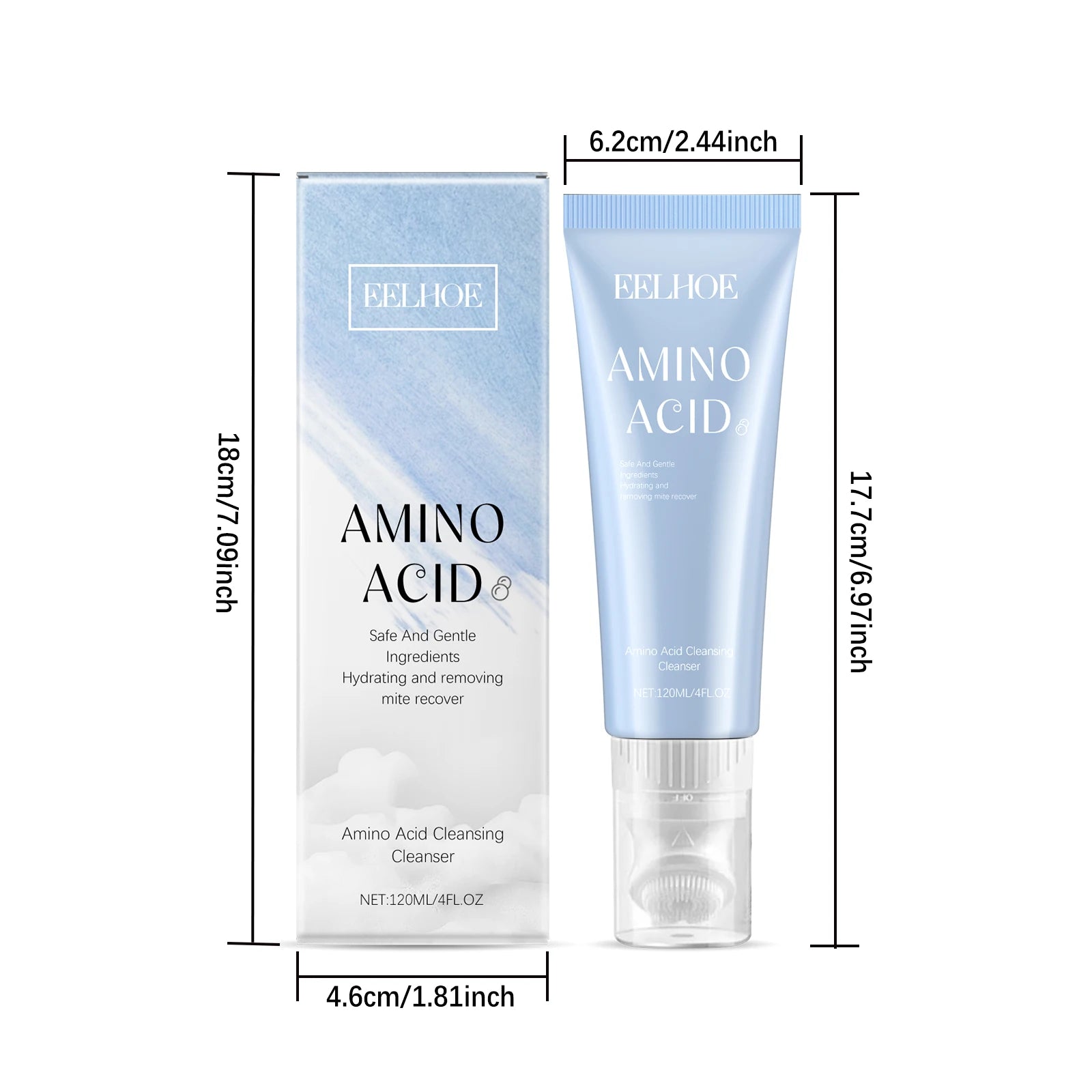 Eelhoe Amino Acid Face Cleanser – Oil Control & Acne Care Amino Acid Cleanser Zpaxo 120g Boxed