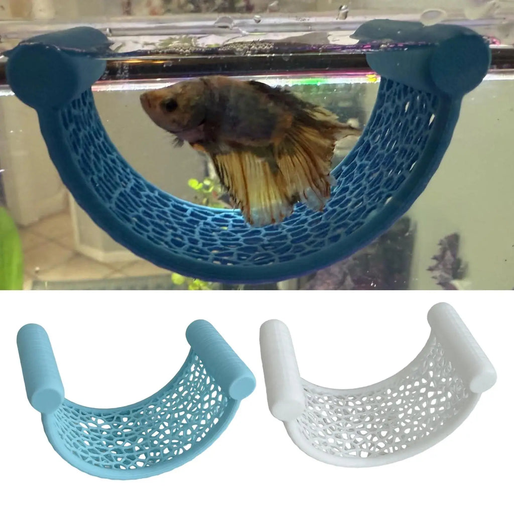 Betta Hammock Floating Betta Bed Aquarium Decor Small Hammock for Rest Sleeping Playing Shrimp Guppy Habitat Enrichment Zpaxo